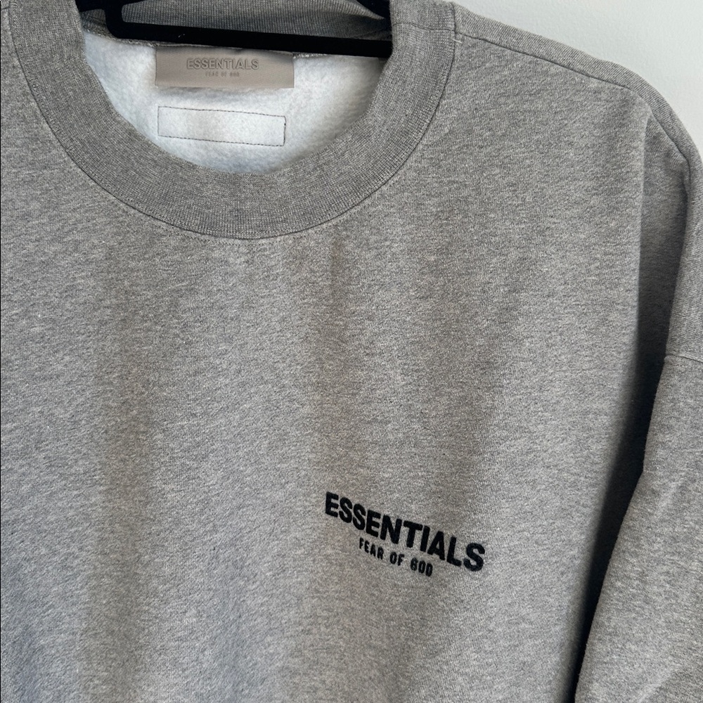 Essentials Heather Gray Crewneck - Picture 2 of 5